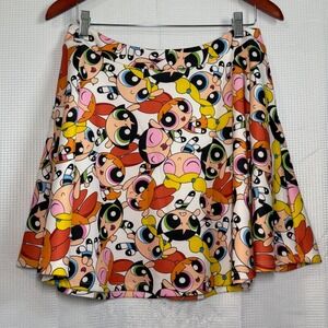 Cartoon Network Powerpuff Girls Skater Skirt XL Multicolor Hot Topic Exclusive